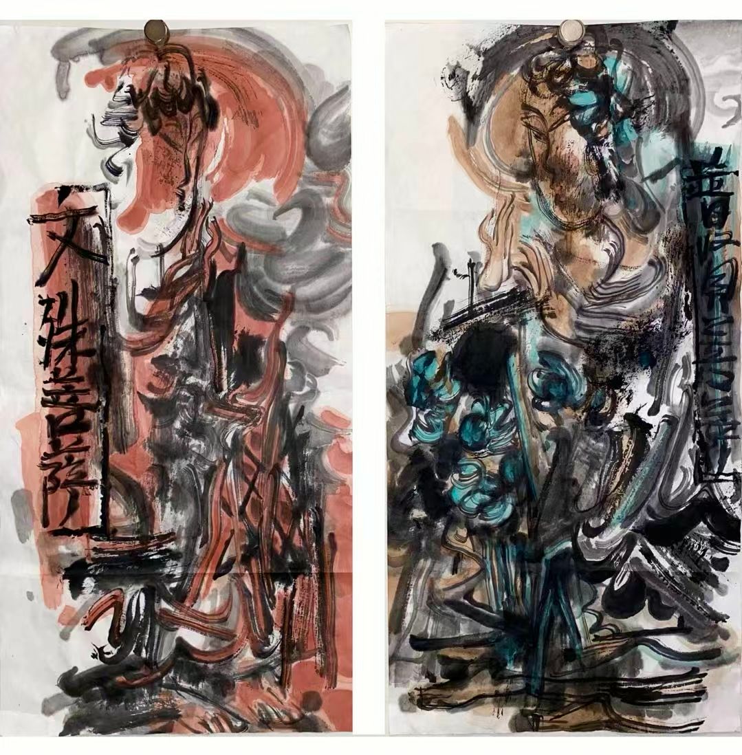 《文殊普贤》，房俊焘作品
